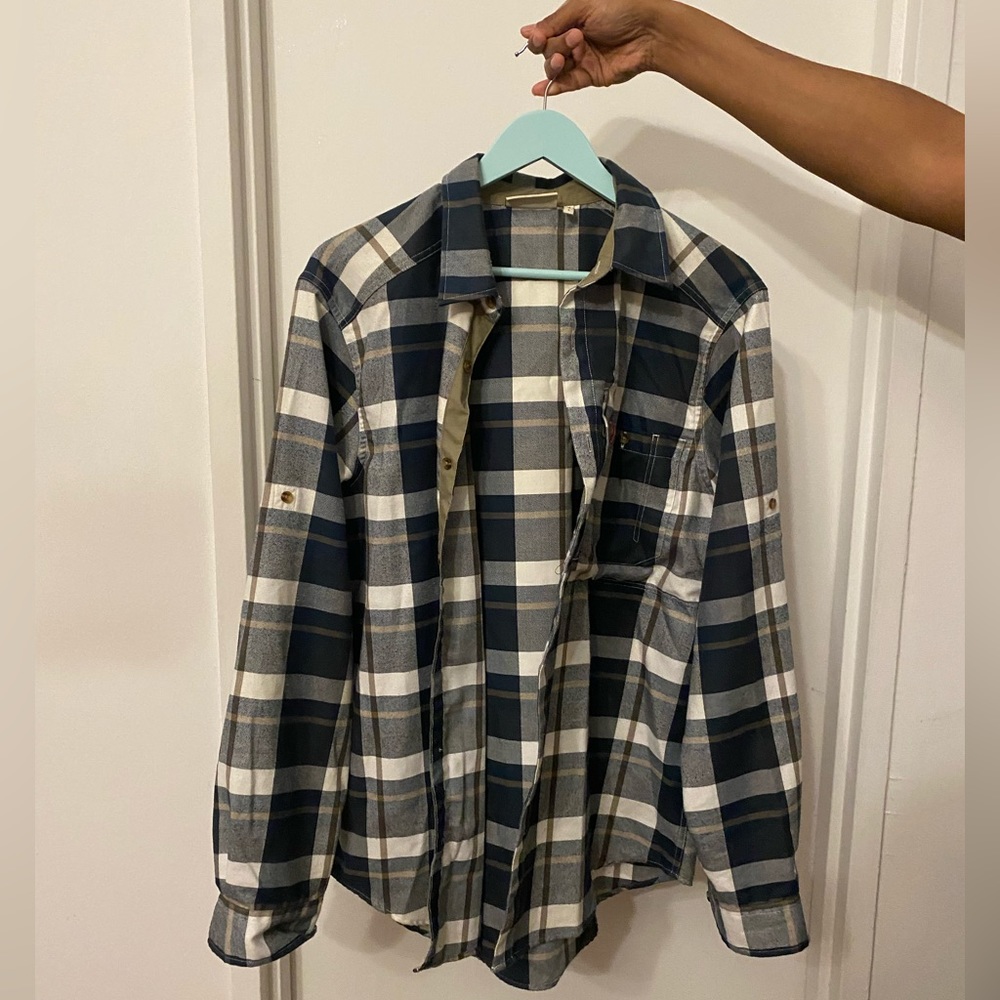 Fjallraven long sleeve flannel button down - large